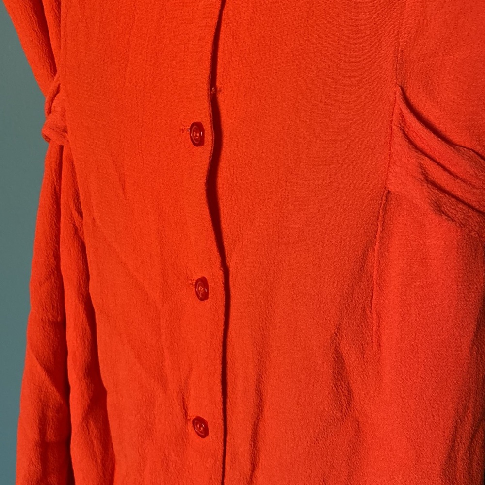 Superdown Red Button Down Collared Dress - image 4